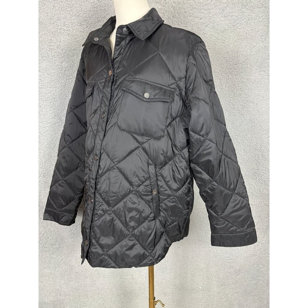 32 Degrees Heat Recycled Poly Cloudfill Packable Shirt Jacket Size XL Black NWTs - Picture 4 of 8